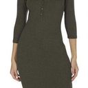 L'Agence  Aurora Heathered Olive Henley Dress Photo 0