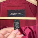 London Fog  Belted Trench Coat Burgundy/Red Size Large Water Resistant Photo 1