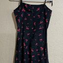 HVN Nora Bias Cherry Black Silk Mini Dress Size 6 Photo 1