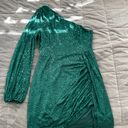 Hello Molly Green Sequin Dress Photo 2