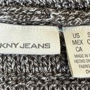 DKNY  Jeans Brown/White Mix Heavy Knit Open-front Y2K Cardigan - Size Small Photo 2