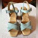 Sam Edelman  Women's Josefine Sky Blue Platform Wedge Sandals Size 7.5 Photo 1