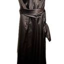 Nicole Miller  Midi Evening Dress Spaghetti Strap Tie Waisted Lined Brown 4 Photo 0