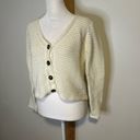 Joie  white knit cropped cotton cardigan sweater size S Photo 2