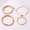 Daisy 4pcs/set Boho  Beads Bracelet Rope Chain Women Braided Charm Jewelry HP Photo 2