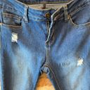 Wax Jean Butt I Love You Distressed Skinny Jeans Blue Size 2 Photo 5