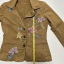 Johnny Was  Women Embroidered Tan Jacket Blazer Floral Boho Retro Y2K Size XS Photo 6