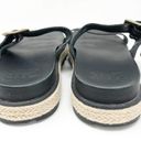 Sorel Like New  Women's Roaming Black Leather Platform Espadrille Sandal 9 Photo 2