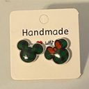 Disney earrings- green plaid Photo 1