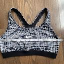 Nike Sports Bra Size Medium black and white Photo 1