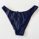 J.Crew Curved waist High Leg Cut cheeky bikini bottom in Navy Size Small NWT Photo 4