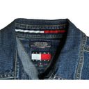 Tommy Hilfiger Vintage Tommy Jeans Y2K Denim Short Sleeve Button Front Jean Dress Stretch Sz S Photo 4