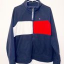 Tommy Hilfiger Women’s  Navy Logo Fleece Jacket Size XL Photo 0