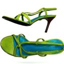 Lauren Ralph Lauren Vintage Reptile Green Sling Back Heeled Sandals sz 6 Photo 0