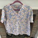 Daisy Stat Nursing Chore Scrubs Two Front Pockets  Flowers size Large Vet Photo 1