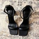 Marc Fisher Black‎ Denny Heeled Sandal Triangle heel size 9.5 Photo 1