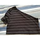 The Range  Striped Bare Shoulder T-Shirt Crop Top Horizontal Stripe Black Size XS Photo 3