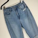 American Eagle  Mom Jeans Sz 4 Medium Wash Distressed Photo 5