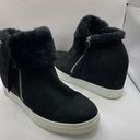 Brash  Black Wedge Faux Fur Ankle Boots size 10 Photo 0