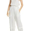 Tibi  Anna Stripe Camisole Ivory Black Multi V-Neck 4 Photo 3