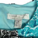 London Times  Collection Sleeveless Maxi Dress Women’s size 10 Blue Black Cruise Photo 7