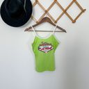 Fifth Sun Y2K  Lime Green Las Vegas Spaghetti Strap Tank Photo 1