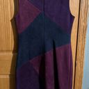 DKNY Faux suede  Purple Colorblock Dress Photo 1