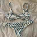 Billabong  Blue and White Striped Bikini Photo 2