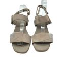 Munro  Womens Frances Beige Leather Slingback Sandals With Block Heel Size 8.5M Photo 1