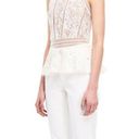 Rebecca Taylor  Arella Peplum Top lace size 2 winter white ivory Photo 8