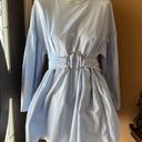 ZARA  blue oversized belted short dress Photo 0