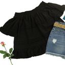 Boutique Black Open Shoulder Top Photo 2