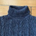 DKNY 🧥 Heathered Black/Gray Cropped Turtleneck 100% wool - EUC! Petite M Photo 2