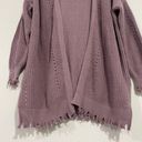 Maurice's  Purple Frayed Hem Cardigan Photo 3