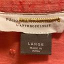 Pilcro  By Anthropologie Coral Mila Draped Button Down Blouse Size L Photo 4