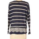 Dress Barn Striped Lace Pullover Sweater size large Photo 1