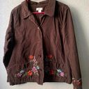 Christopher & Banks  Sweater Jacket Women Large Floral Button Up Granny Core Photo 0