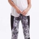 Lou & grey Black Gray Etchblock Patterned Leggings Small Photo 0