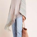 Anthropologie Saturday Sunday Vera Fringed Multicolor Turtleneck Poncho Photo 0