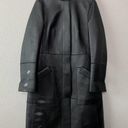 Akris  Black Lamb Nappa Leather Coat Photo 4