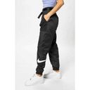 Nike  Belted Woven Track Jogger Pants in Black Swoosh Photo 4