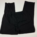 Lands'End  | Black Sport Knit Straight Leg Cotton Pants Leggings L TALL Photo 3