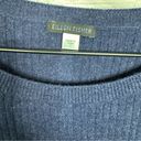 Eileen Fisher  Soft Ribbed Knit Yarn Crewneck Sweatshirt Size Small Photo 6