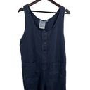 Jungmaven Hemp Button Front Jumper Overalls Large Blue Photo 1