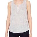 Vince 𝅺 SPLIT NECK RACER BACK LINEN TANK TOP Photo 0