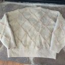 Wishlist  size M textured eyelash crew sweater beige camel tan chunky nwot fuzzy Photo 2