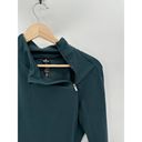 Yogalicious  Green Asymmetrical Zip Long Sleeve Pullover Women's Size Medium M Photo 3