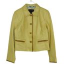 Bernardo 90s  Vintage Yellow Leather Jacket Medium Retro Y2k Photo 4