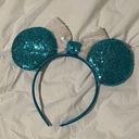 Disney Ears frozen Elsa headband light weight princess Mickey blue sequins Photo 3