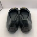 Tory Burch  CLINES Pebble Leather Black Open Toe Ballet Flats 7M Used Photo 2